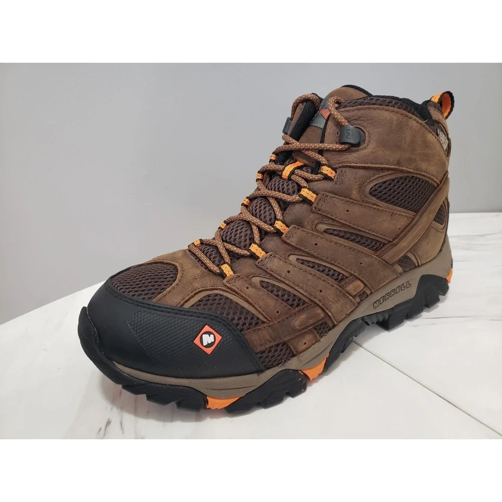NEW NO BOX SZ 12 MERRELL WORK Mens Moab Vertex Mid Soft Toe Waterproof Work Boot